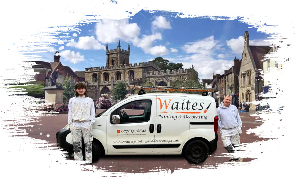 Waites in Huntingdon with Painters & Decorators van